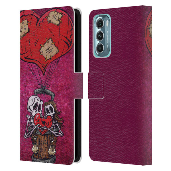 David Lozeau Colourful Grunge Day Of The Dead Leather Book Wallet Case Cover For Motorola Moto G Stylus 5G (2022)