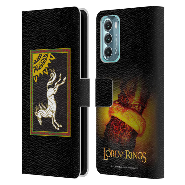 The Lord Of The Rings The Fellowship Of The Ring Graphics Flag Of Rohan Leather Book Wallet Case Cover For Motorola Moto G Stylus 5G (2022)