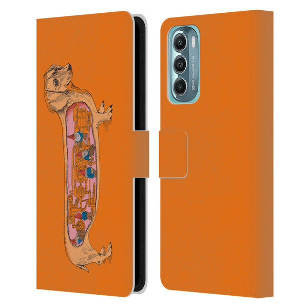 Rachel Caldwell Animals 3 Dachshund Leather Book Wallet Case Cover For Motorola Moto G Stylus 5G (2022)