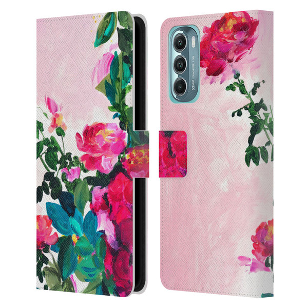 Mai Autumn Floral Garden Rose Leather Book Wallet Case Cover For Motorola Moto G Stylus 5G (2022)