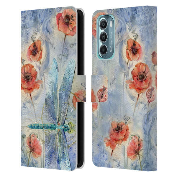 Stephanie Law Immortal Ephemera When Flowers Dream Leather Book Wallet Case Cover For Motorola Moto G Stylus 5G (2022)