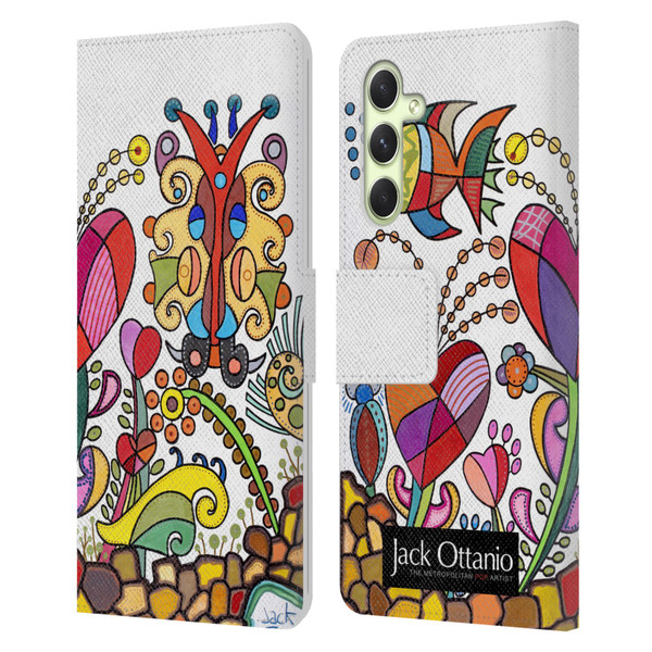 Jack Ottanio Art Crazy Garden Leather Book Wallet Case Cover For Samsung Galaxy A54 5G