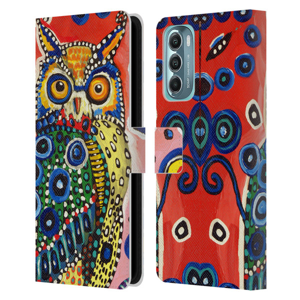 Mad Dog Art Gallery Animals Owl Leather Book Wallet Case Cover For Motorola Moto G Stylus 5G (2022)