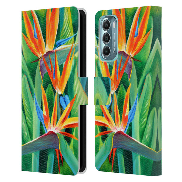 Graeme Stevenson Assorted Designs Birds Of Paradise Leather Book Wallet Case Cover For Motorola Moto G Stylus 5G (2022)