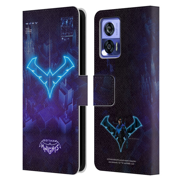 Gotham Knights Character Art Nightwing Leather Book Wallet Case Cover For Motorola Edge 30 Neo 5G