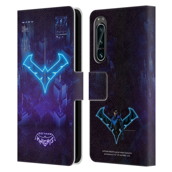 Gotham Knights Character Art Nightwing Leather Book Wallet Case Cover For Sony Xperia 5 IV