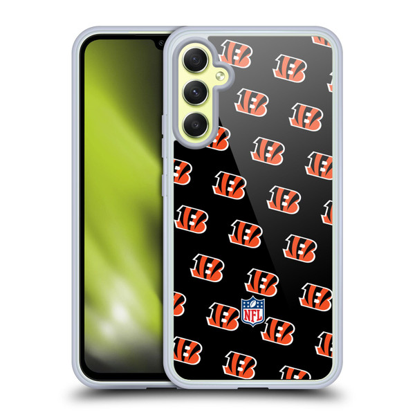 NFL Cincinnati Bengals Artwork Patterns Soft Gel Case for Samsung Galaxy A34 5G