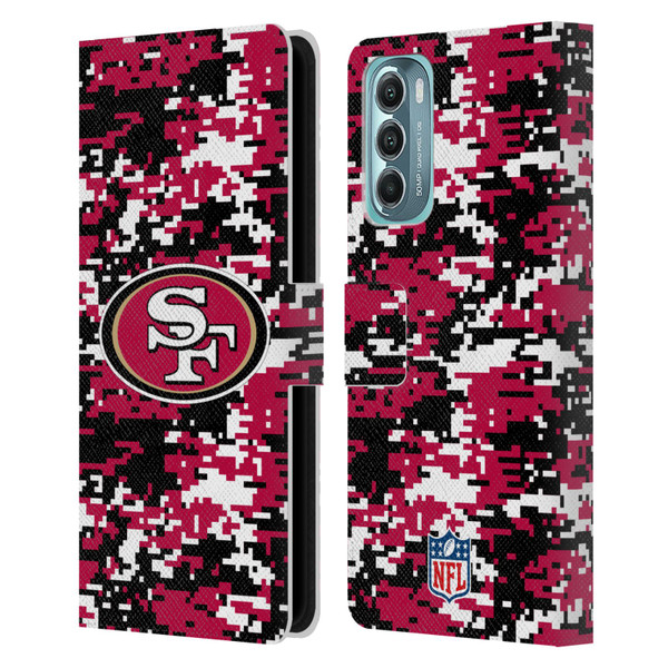 NFL San Francisco 49ers Graphics Digital Camouflage Leather Book Wallet Case Cover For Motorola Moto G Stylus 5G (2022)