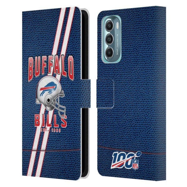 NFL Buffalo Bills Logo Art Football Stripes Leather Book Wallet Case Cover For Motorola Moto G Stylus 5G (2022)