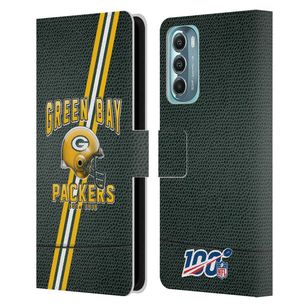 NFL Green Bay Packers Logo Art Football Stripes Leather Book Wallet Case Cover For Motorola Moto G Stylus 5G (2022)
