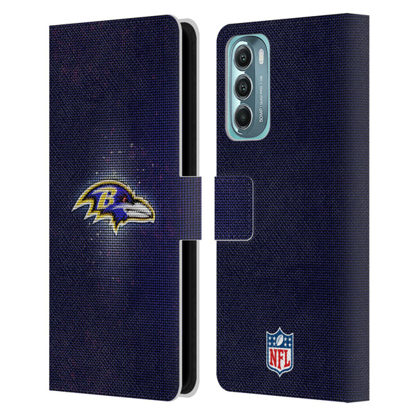 NFL Baltimore Ravens Artwork LED Leather Book Wallet Case Cover For Motorola Moto G Stylus 5G (2022)