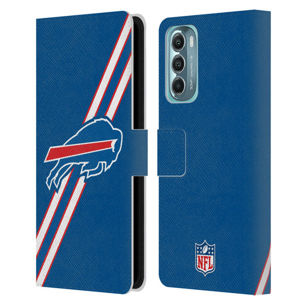 NFL Buffalo Bills Logo Stripes Leather Book Wallet Case Cover For Motorola Moto G Stylus 5G (2022)