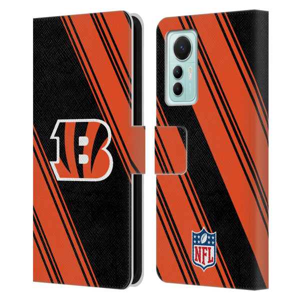 NFL Cincinnati Bengals Artwork Stripes Leather Book Wallet Case Cover For Xiaomi 12 Lite