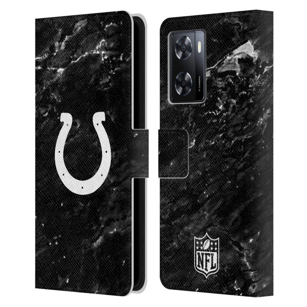 NFL Indianapolis Colts Artwork Marble Leather Book Wallet Case Cover For OPPO A57s