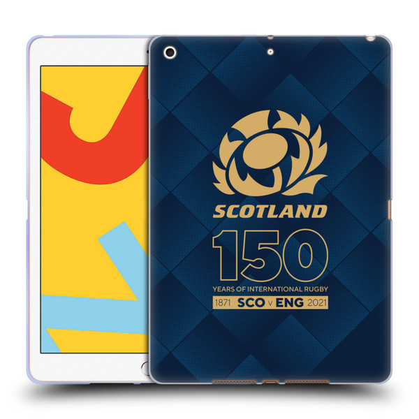 Scotland Rugby 150th Anniversary Halftone Soft Gel Case for Apple iPad 10.2 2019/2020/2021