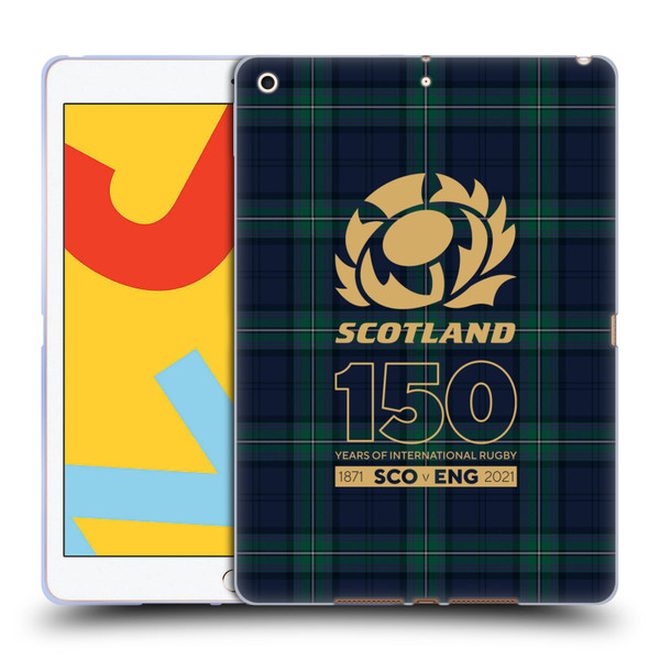 Scotland Rugby 150th Anniversary Tartan Soft Gel Case for Apple iPad 10.2 2019/2020/2021