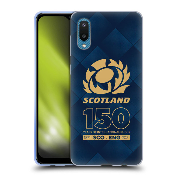 Scotland Rugby 150th Anniversary Halftone Soft Gel Case for Samsung Galaxy A02/M02 (2021)