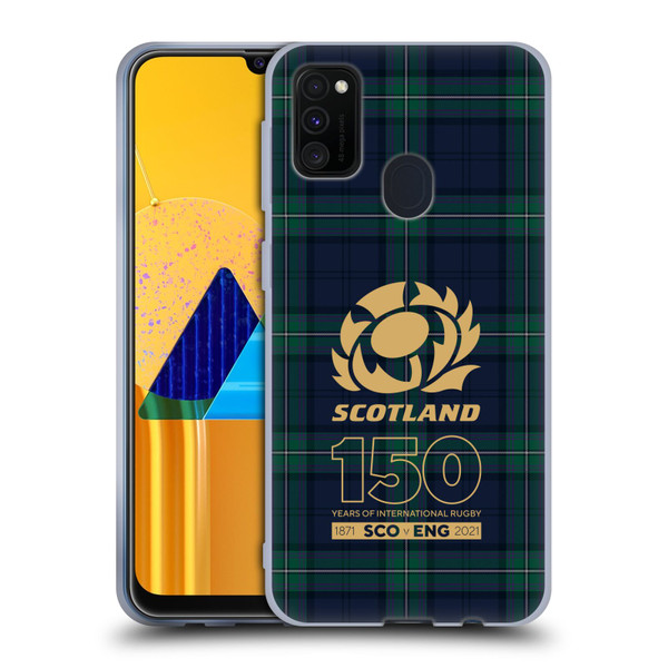 Scotland Rugby 150th Anniversary Tartan Soft Gel Case for Samsung Galaxy M30s (2019)/M21 (2020)