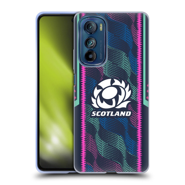 Scotland Rugby 2023/24 Crest Kit Wave Training Soft Gel Case for Motorola Edge 30