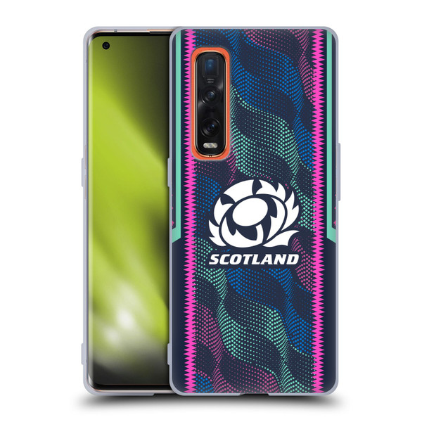 Scotland Rugby 2023/24 Crest Kit Wave Training Soft Gel Case for OPPO Find X2 Pro 5G