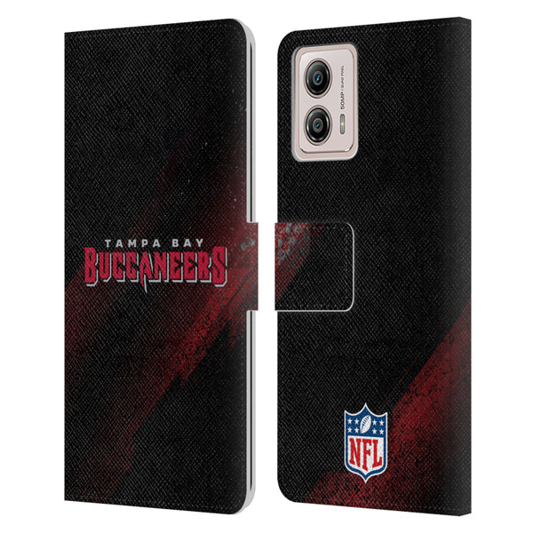 NFL Tampa Bay Buccaneers Logo Blur Leather Book Wallet Case Cover For Motorola Moto G53 5G