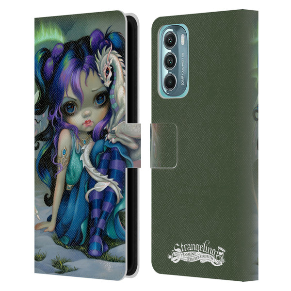 Strangeling Dragon Frost Winter Fairy Leather Book Wallet Case Cover For Motorola Moto G Stylus 5G (2022)