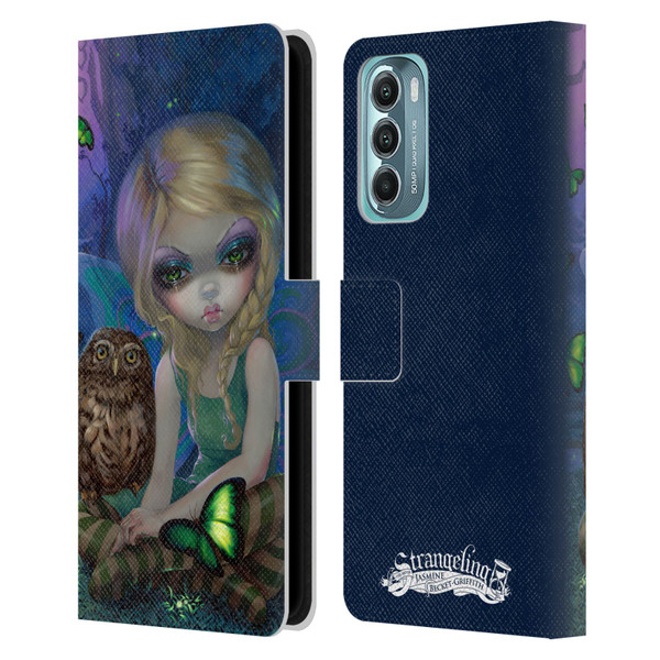 Strangeling Fairy Art Summer with Owl Leather Book Wallet Case Cover For Motorola Moto G Stylus 5G (2022)