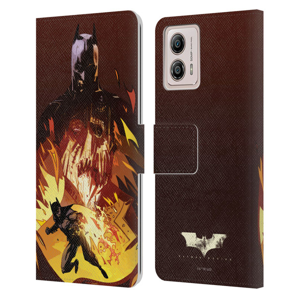 Batman Begins Graphics Scarecrow Leather Book Wallet Case Cover For Motorola Moto G53 5G