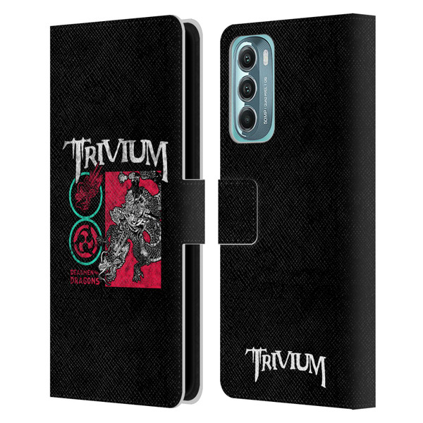 Trivium Graphics Deadmen And Dragons Date Leather Book Wallet Case Cover For Motorola Moto G Stylus 5G (2022)