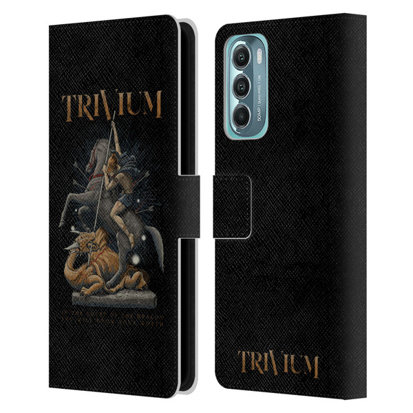 Trivium Graphics Dragon Slayer Leather Book Wallet Case Cover For Motorola Moto G Stylus 5G (2022)