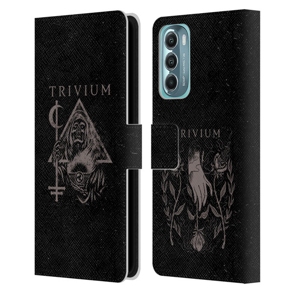 Trivium Graphics Reaper Triangle Leather Book Wallet Case Cover For Motorola Moto G Stylus 5G (2022)