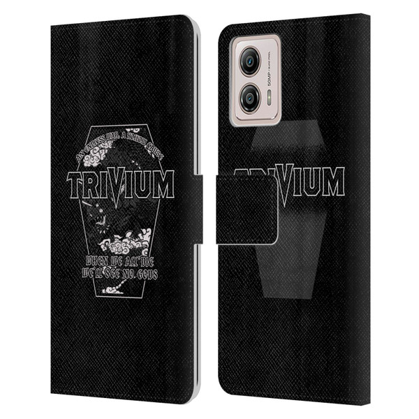 Trivium Graphics No Gods Leather Book Wallet Case Cover For Motorola Moto G53 5G
