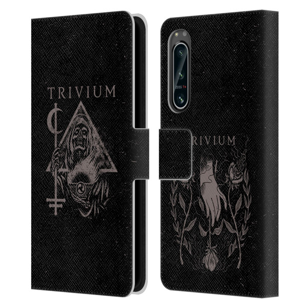 Trivium Graphics Reaper Triangle Leather Book Wallet Case Cover For Sony Xperia 5 IV
