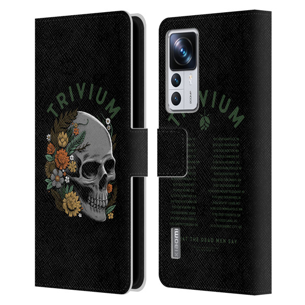 Trivium Graphics Skelly Flower Leather Book Wallet Case Cover For Xiaomi 12T Pro