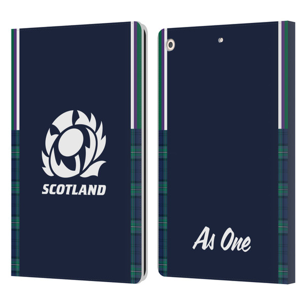 Scotland Rugby 2023/24 Crest Kit Home Leather Book Wallet Case Cover For Apple iPad 10.2 2019/2020/2021