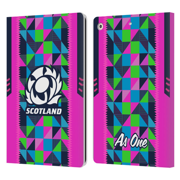 Scotland Rugby 2023/24 Crest Kit Neon Training Leather Book Wallet Case Cover For Apple iPad 10.2 2019/2020/2021