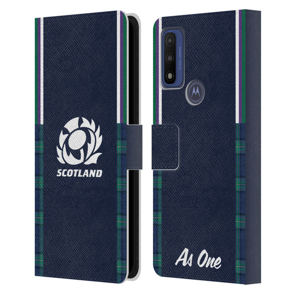 Scotland Rugby 2023/24 Crest Kit Home Leather Book Wallet Case Cover For Motorola G Pure