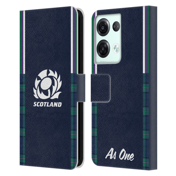 Scotland Rugby 2023/24 Crest Kit Home Leather Book Wallet Case Cover For OPPO Reno8 Pro