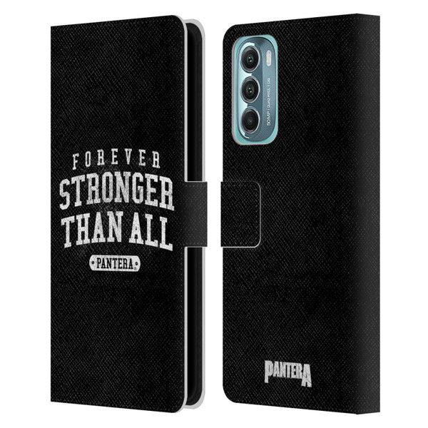 Pantera Art Stronger Than All Leather Book Wallet Case Cover For Motorola Moto G Stylus 5G (2022)