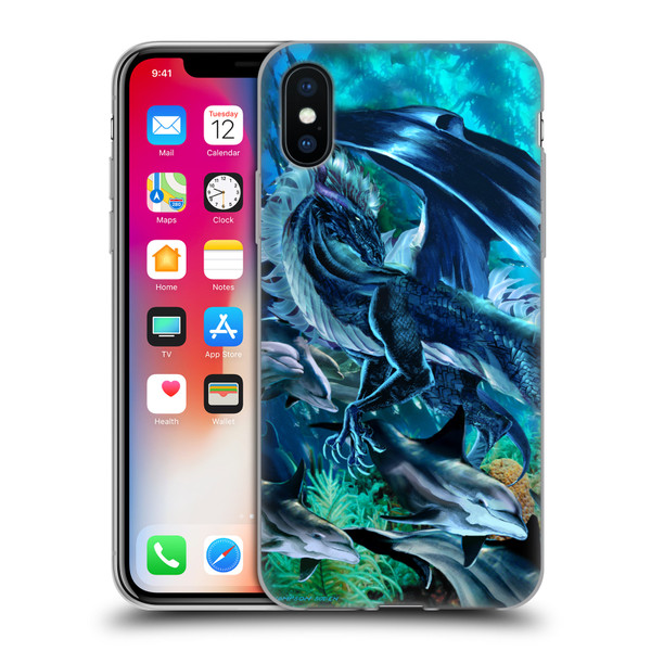 Ruth Thompson Dragons Sea Frolic Soft Gel Case for Apple iPhone X / iPhone XS