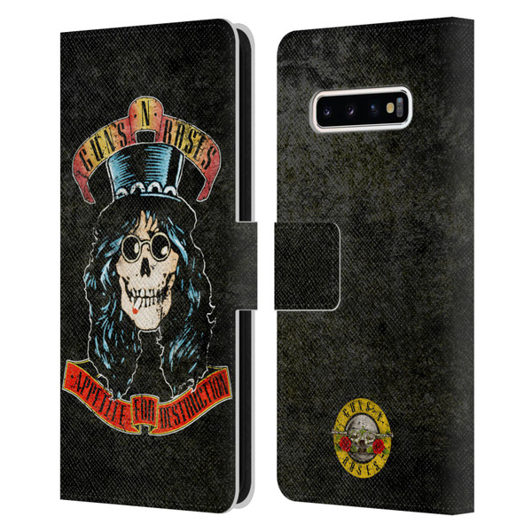 Guns N' Roses Vintage Slash Leather Book Wallet Case Cover For Samsung Galaxy S10+ / S10 Plus