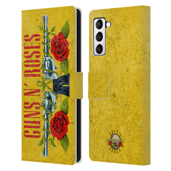 Guns N' Roses Vintage Pistols Leather Book Wallet Case Cover For Samsung Galaxy S21+ 5G