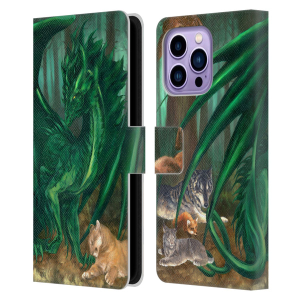 Ruth Thompson Dragons Lord of the Forest Leather Book Wallet Case Cover For Apple iPhone 14 Pro Max