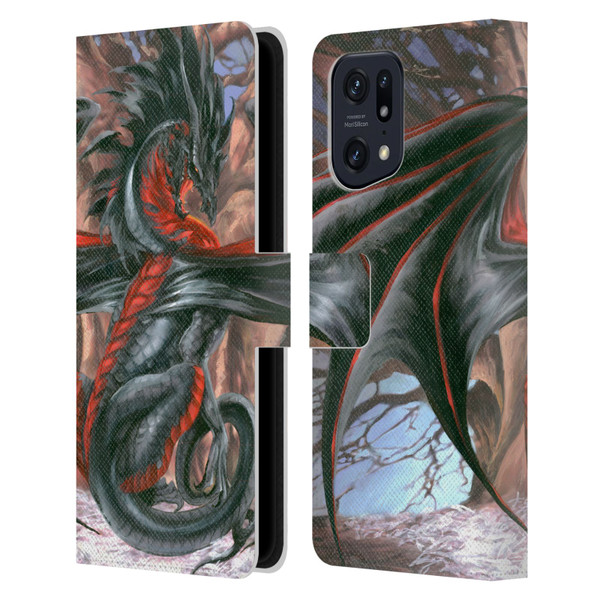 Ruth Thompson Dragons Malice Leather Book Wallet Case Cover For OPPO Find X5