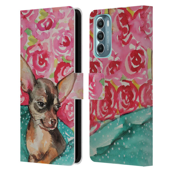 Sylvie Demers Nature Chihuahua Leather Book Wallet Case Cover For Motorola Moto G Stylus 5G (2022)