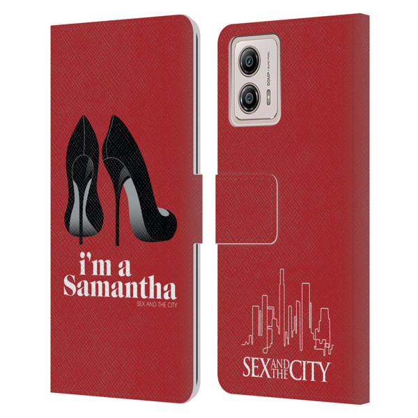 Sex and The City: Television Series Characters I'm A Samantha Leather Book Wallet Case Cover For Motorola Moto G53 5G
