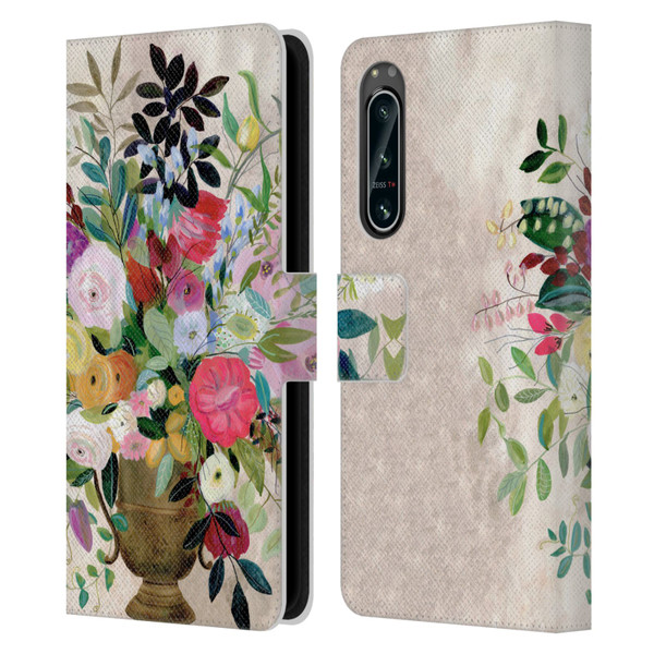 Suzanne Allard Floral Art Beauty Enthroned Leather Book Wallet Case Cover For Sony Xperia 5 IV