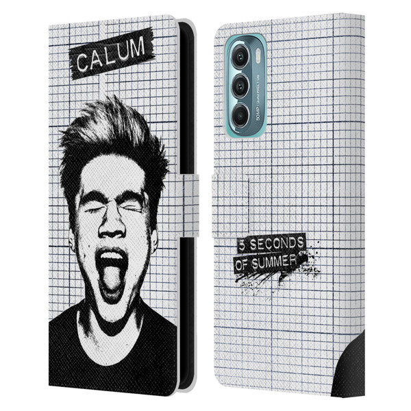 5 Seconds of Summer Solos Grained Calum Leather Book Wallet Case Cover For Motorola Moto G Stylus 5G (2022)
