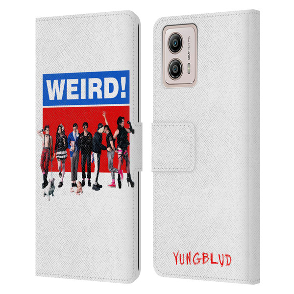 Yungblud Graphics Weird! Leather Book Wallet Case Cover For Motorola Moto G53 5G