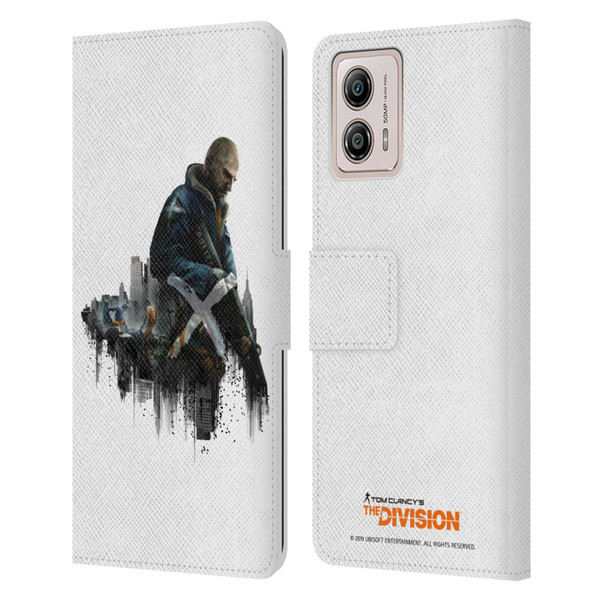 Tom Clancy's The Division Factions Rikers Leather Book Wallet Case Cover For Motorola Moto G53 5G